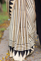Ajrakh Modal Silk Saree