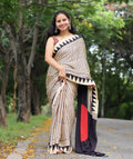Ajrakh Modal Silk Saree