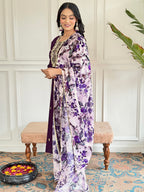 Beautiful Wine Color Viscose Chanderi Kurtis Pant Set