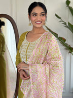 Beautiful Liril Petrol Color Viscose Slub Kurtis Pant Set