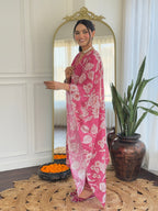 Beautiful Rani Color Viscose Rayon Fabric Kurtis Pant Set