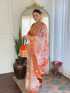 Beautiful Orange Color Viscose Rayon Fabric Kurtis Pant Set