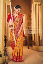 Mustard Soft Dola Silk Paithani Patola Saree SBS5