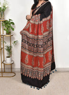 Ajrakh Modal Silk Saree