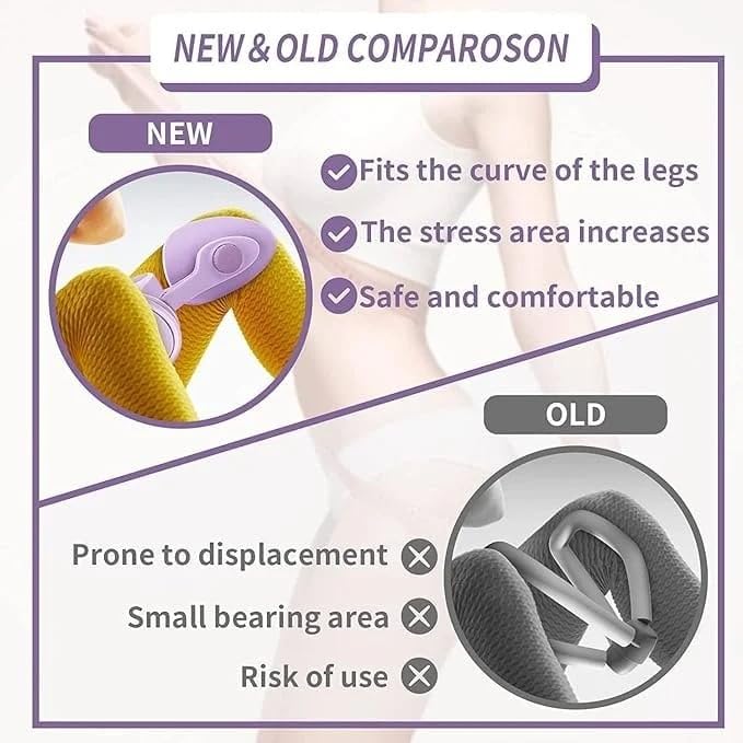 Pelvic Floor Muscle Trainer, Purple, Multi-Functional Exercise Equipment for Hip, Thigh, Back Training, 8.1x7.1x6.3 Inch (Thigh Master)