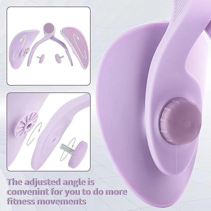 Pelvic Floor Muscle Trainer, Purple, Multi-Functional Exercise Equipment for Hip, Thigh, Back Training, 8.1x7.1x6.3 Inch (Thigh Master)
