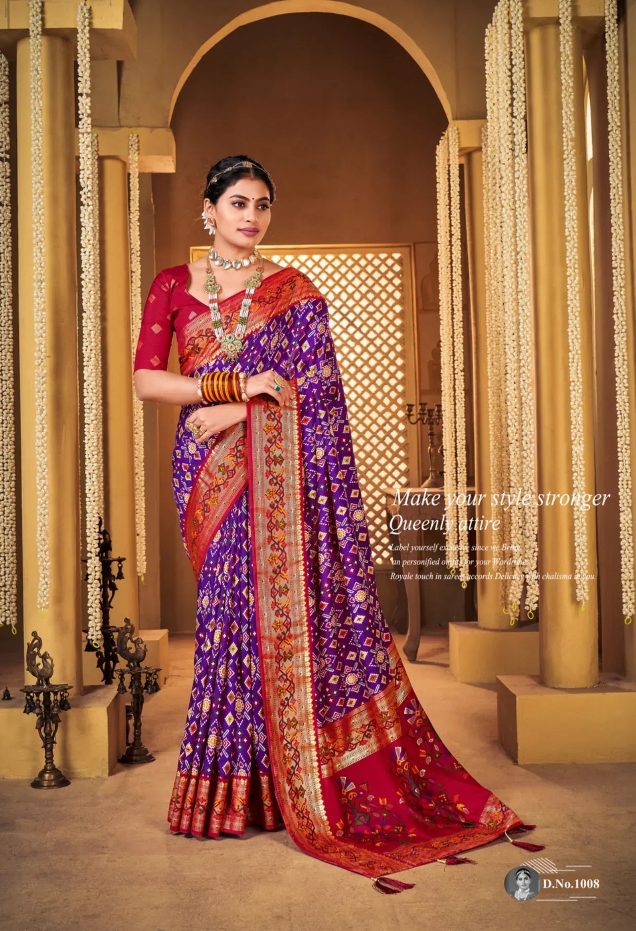 Purple Soft Dola Silk Paithani Patola Saree SBS5