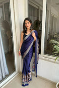 Ajrakh Modal Silk Saree