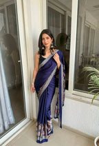 Ajrakh Modal Silk Saree