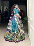 Tussar Silk Chaniya Choli | Fancy Digital with Real Mirror Work for Traditional Wear