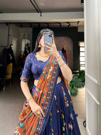 Tussar Silk Chaniya Choli | Fancy Digital with Real Mirror Work for Traditional Wear