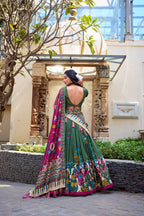 Tussar Silk Chaniya Choli | Fancy Digital with Real Mirror Work for Traditional Wear
