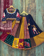 Butter Silk Chaniya Choli | Fancy Digital with Real Mirror Work for Traditional Wear