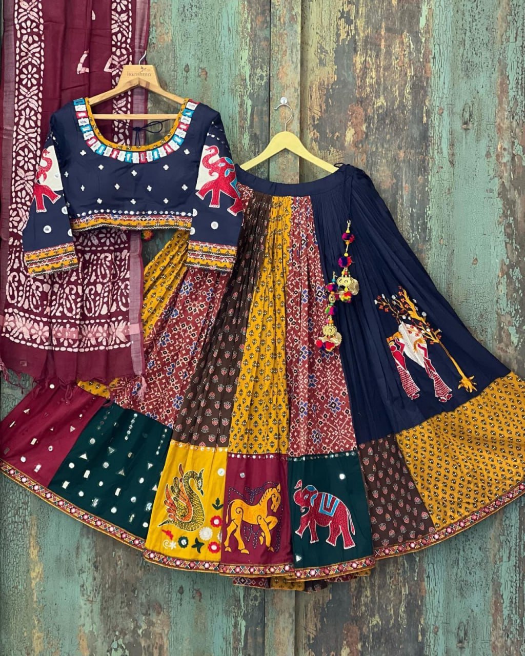 Butter Silk Chaniya Choli | Fancy Digital with Real Mirror Work for Traditional Wear