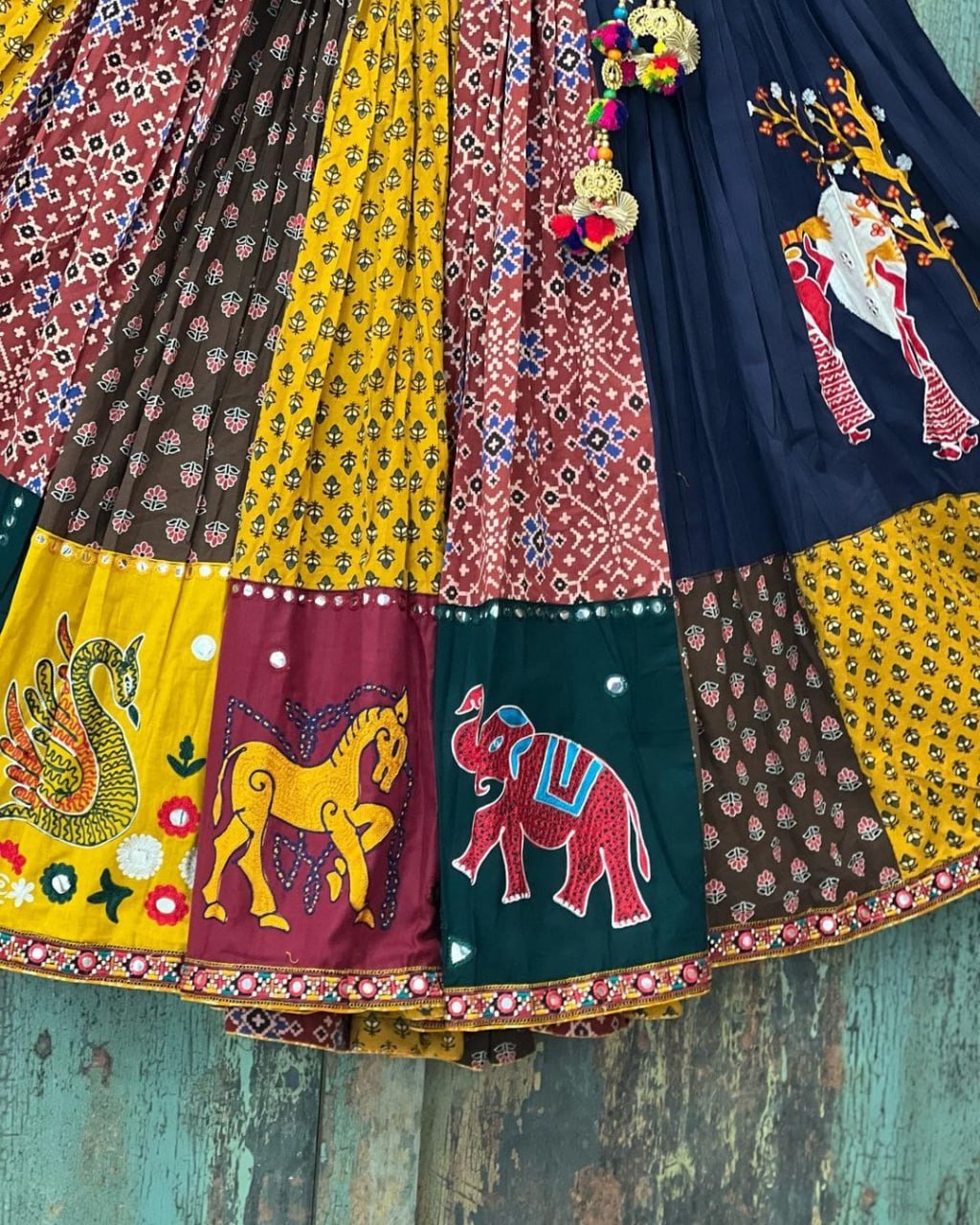 Butter Silk Chaniya Choli | Fancy Digital with Real Mirror Work for Traditional Wear