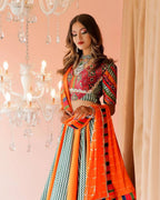 Soft Butter Silk Chaniya Choli | Fancy Digital with Real Mirror Work for Traditional Wear