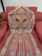Beautiful Designer Saree on  Soft Net Fabric with Thread & Sequence Work