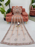 Beautiful Designer Saree on  Soft Net Fabric with Thread & Sequence Work