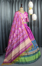 Pure Dolla Silk Chaniya Choli | Mill Print with Real Mirror Work for Traditional Wear