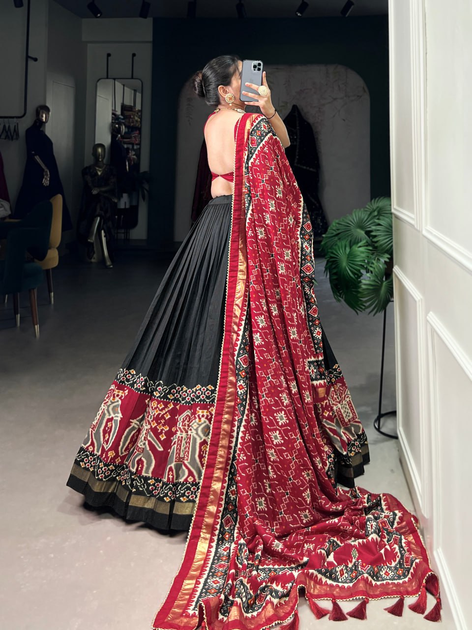 Tussar Silk Chaniya Choli | Fancy Digital with Real Mirror Work for Traditional Wear