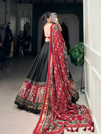 Tussar Silk Chaniya Choli | Fancy Digital with Real Mirror Work for Traditional Wear
