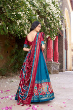 Tussar Silk Chaniya Choli | Fancy Digital with Real Mirror Work for Traditional Wear