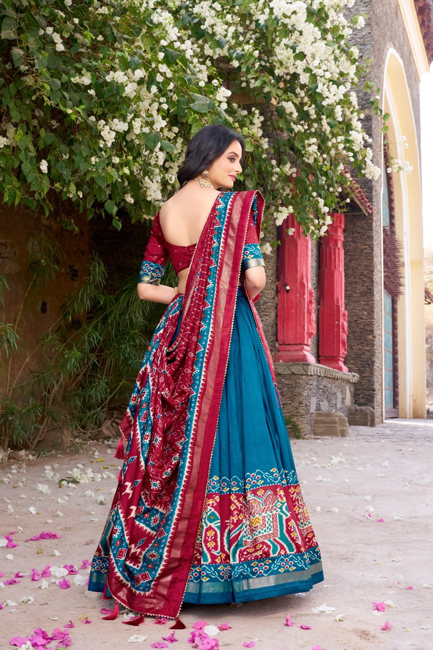 Tussar Silk Chaniya Choli | Fancy Digital with Real Mirror Work for Traditional Wear