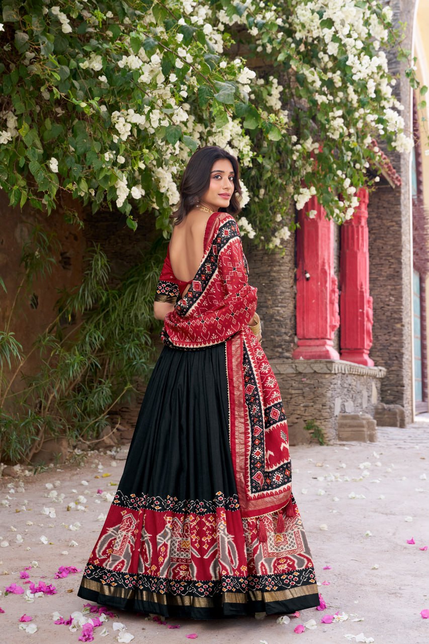 Tussar Silk Chaniya Choli | Fancy Digital with Real Mirror Work for Traditional Wear
