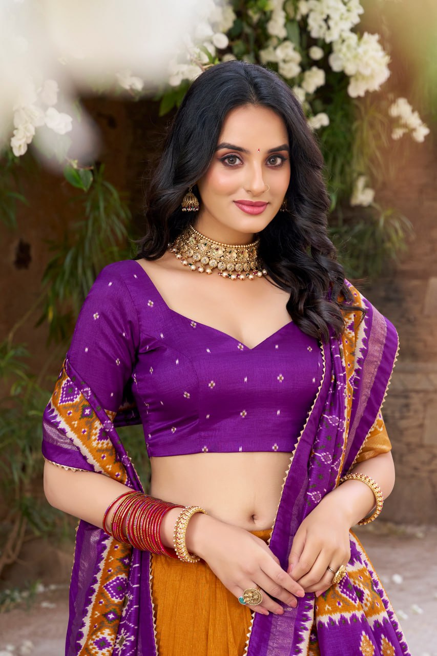 Tussar Silk Chaniya Choli | Fancy Digital with Real Mirror Work for Traditional Wear