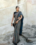Ajrakh Primum Modal Silk Saree With Blouse