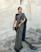 Ajrakh Primum Modal Silk Saree With Blouse