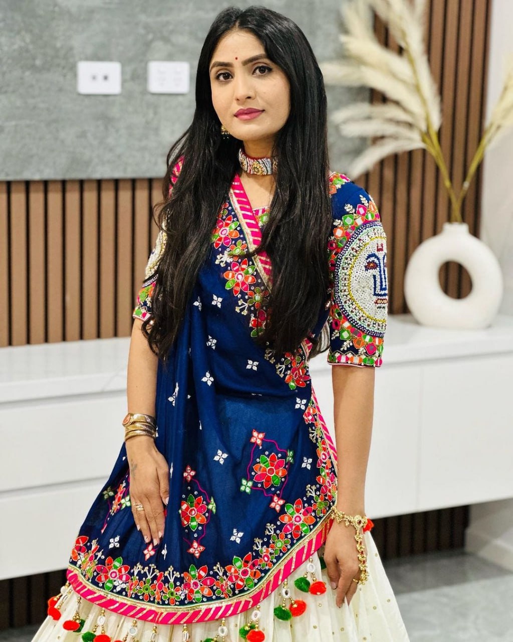 Muslin Cotton Chaniya Choli | Fancy Digital with Real Mirror Work for Traditional Wear
