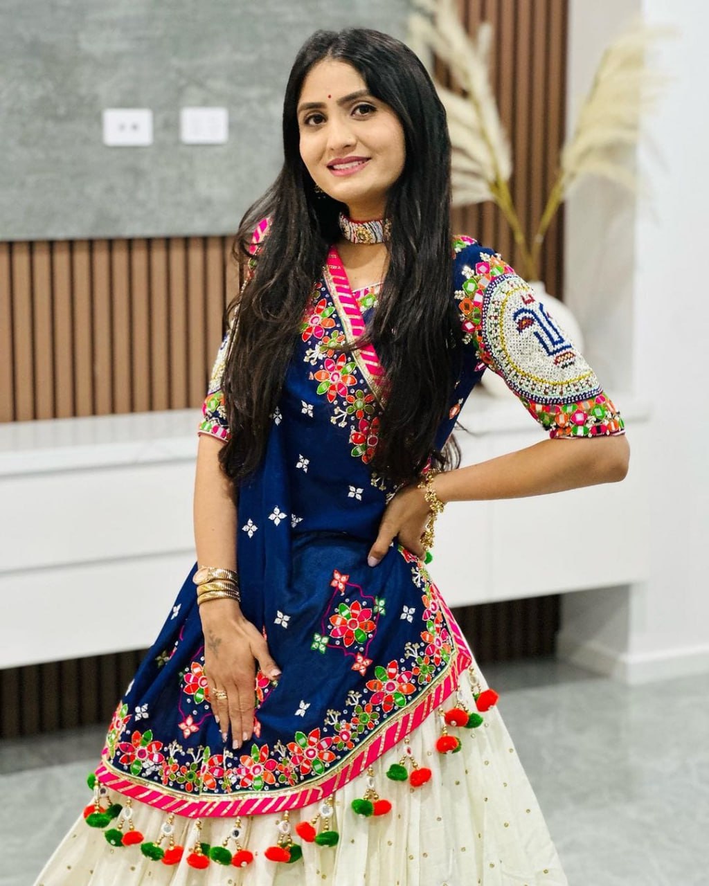 Muslin Cotton Chaniya Choli | Fancy Digital with Real Mirror Work for Traditional Wear
