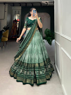 Tussar Silk Chaniya Choli | Fancy Digital with Real Mirror Work for Traditional Wear