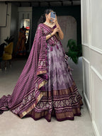 Tussar Silk Chaniya Choli | Fancy Digital with Real Mirror Work for Traditional Wear