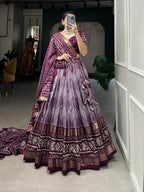 Tussar Silk Chaniya Choli | Fancy Digital with Real Mirror Work for Traditional Wear