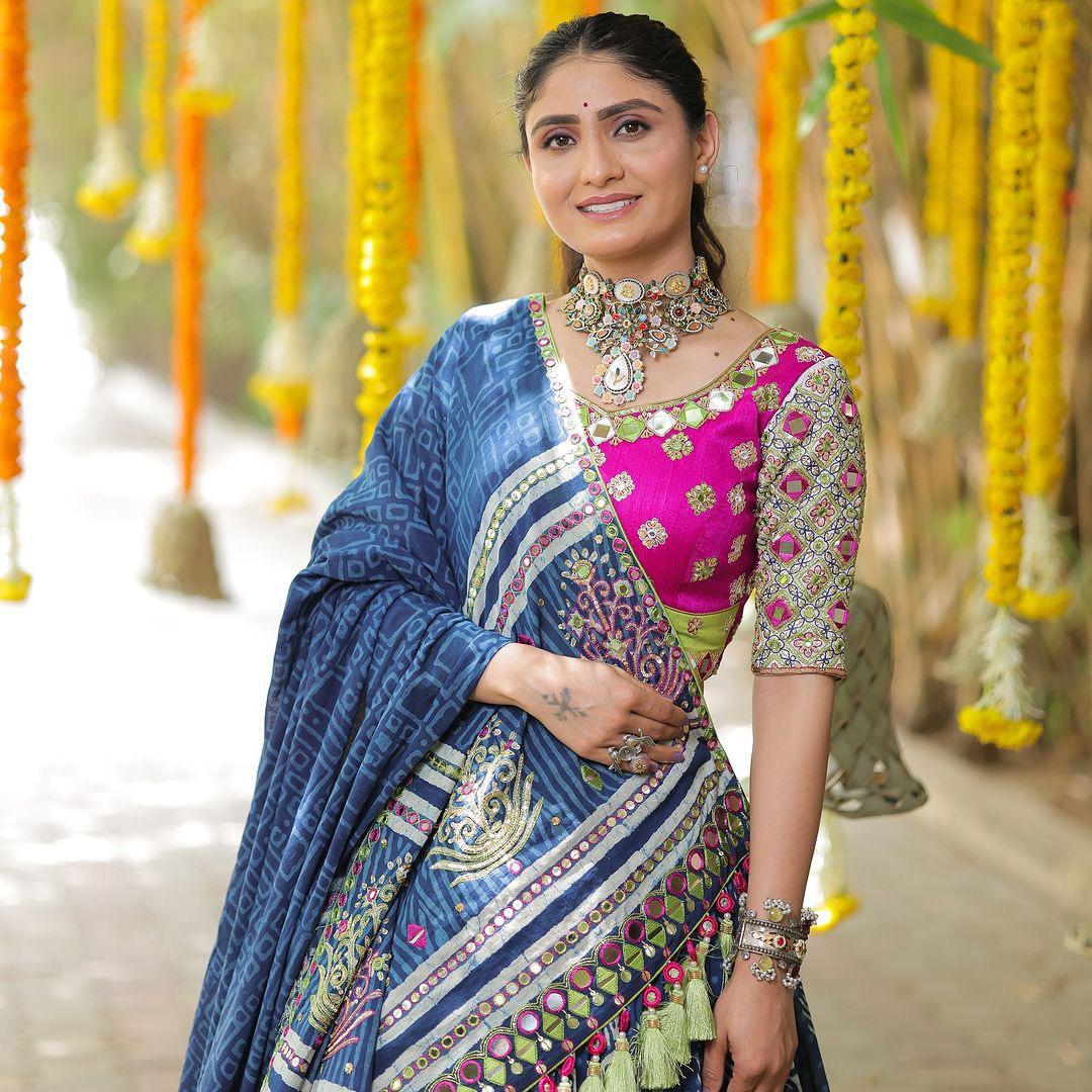 Muslin Cotton Chaniya Choli | Fancy Digital with Real Mirror Work for Traditional Wear
