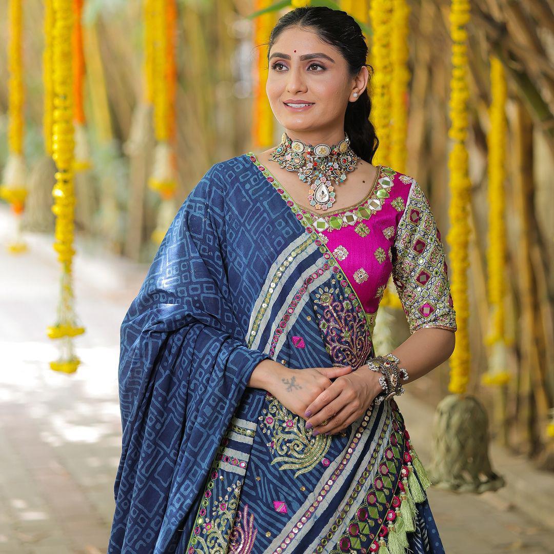 Muslin Cotton Chaniya Choli | Fancy Digital with Real Mirror Work for Traditional Wear