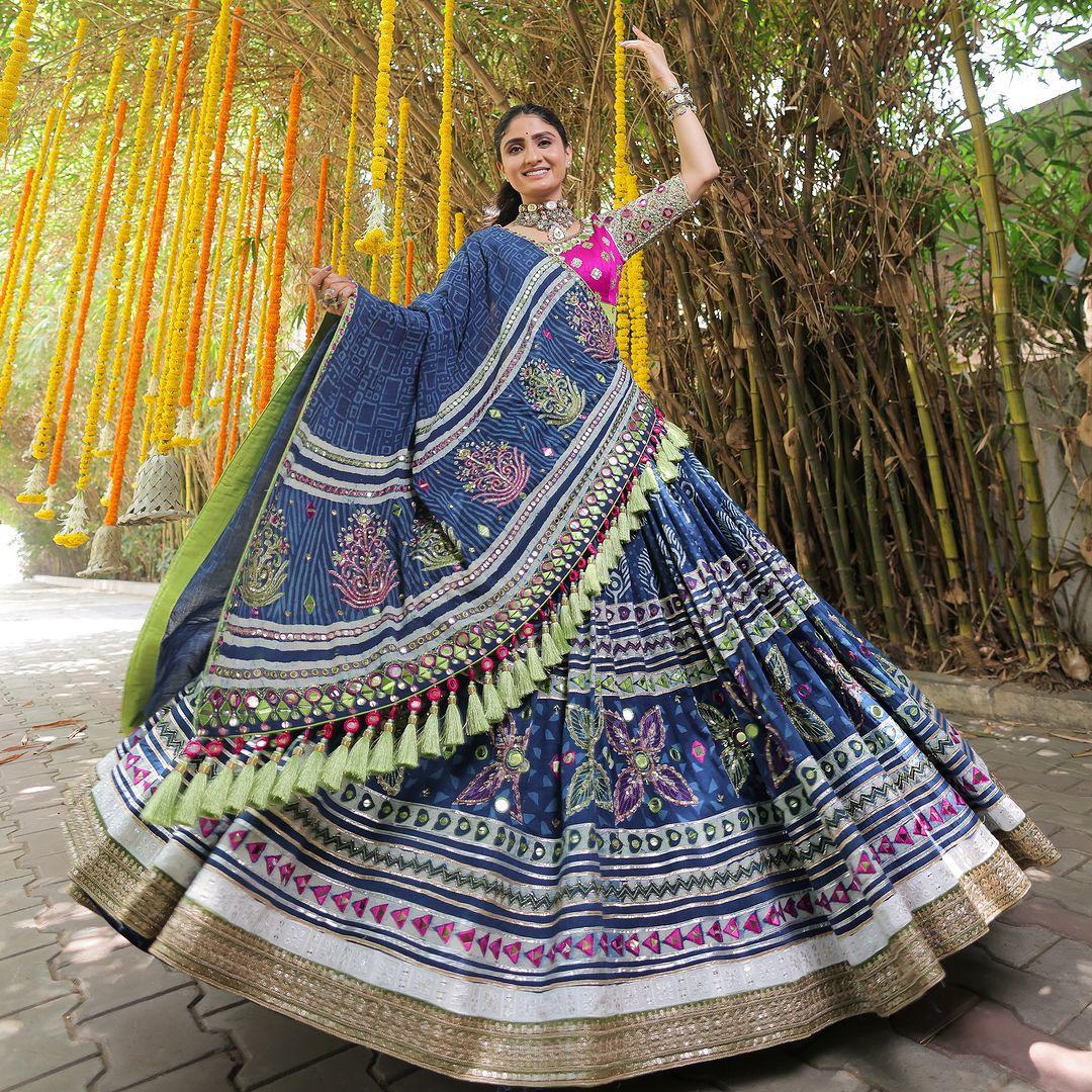 Muslin Cotton Chaniya Choli | Fancy Digital with Real Mirror Work for Traditional Wear