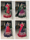 Tussar Silk Chaniya Choli Fancy Mill Print With Real Mirror Work for Traditional Wear
