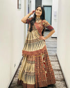 Muslin Cotton Chaniya Choli | Fancy Digital with Real Mirror Work for Traditional Wear