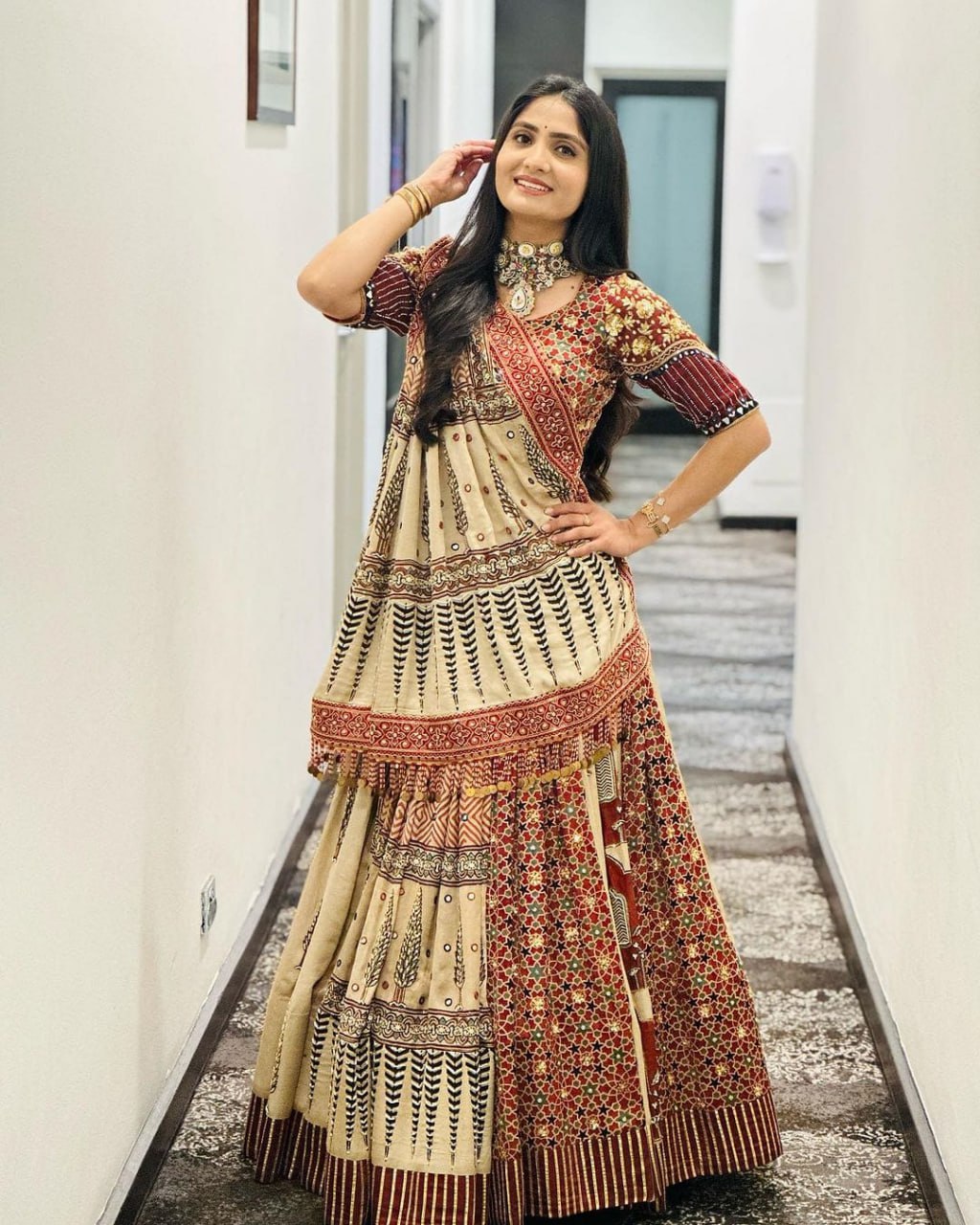 Muslin Cotton Chaniya Choli | Fancy Digital with Real Mirror Work for Traditional Wear