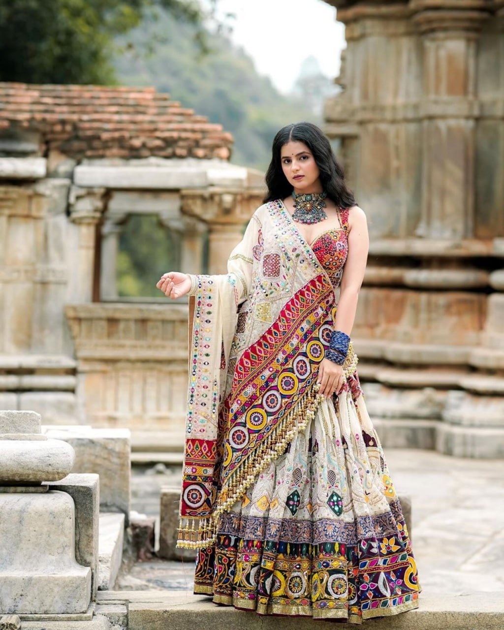 Muslin Cotton Chaniya Choli | Fancy Digital with Real Mirror Work for Traditional Wear