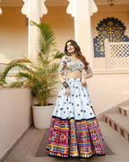 Muslin Cotton Chaniya Choli | Fancy Digital with Real Mirror Work for Traditional Wear
