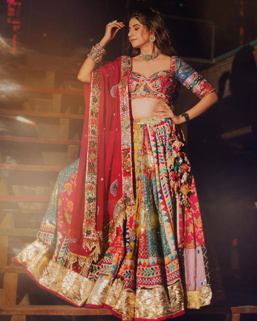 Muslin Cotton Chaniya Choli | Fancy Digital with Real Mirror Work for Traditional Wear