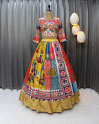 Muslin Cotton Chaniya Choli | Fancy Digital with Real Mirror Work for Traditional Wear