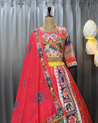 Muslin Cotton Chaniya Choli | Fancy Digital with Real Mirror Work for Traditional Wear
