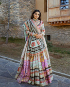 Muslin Cotton Chaniya Choli | Fancy Digital with Real Mirror Work for Traditional Wear