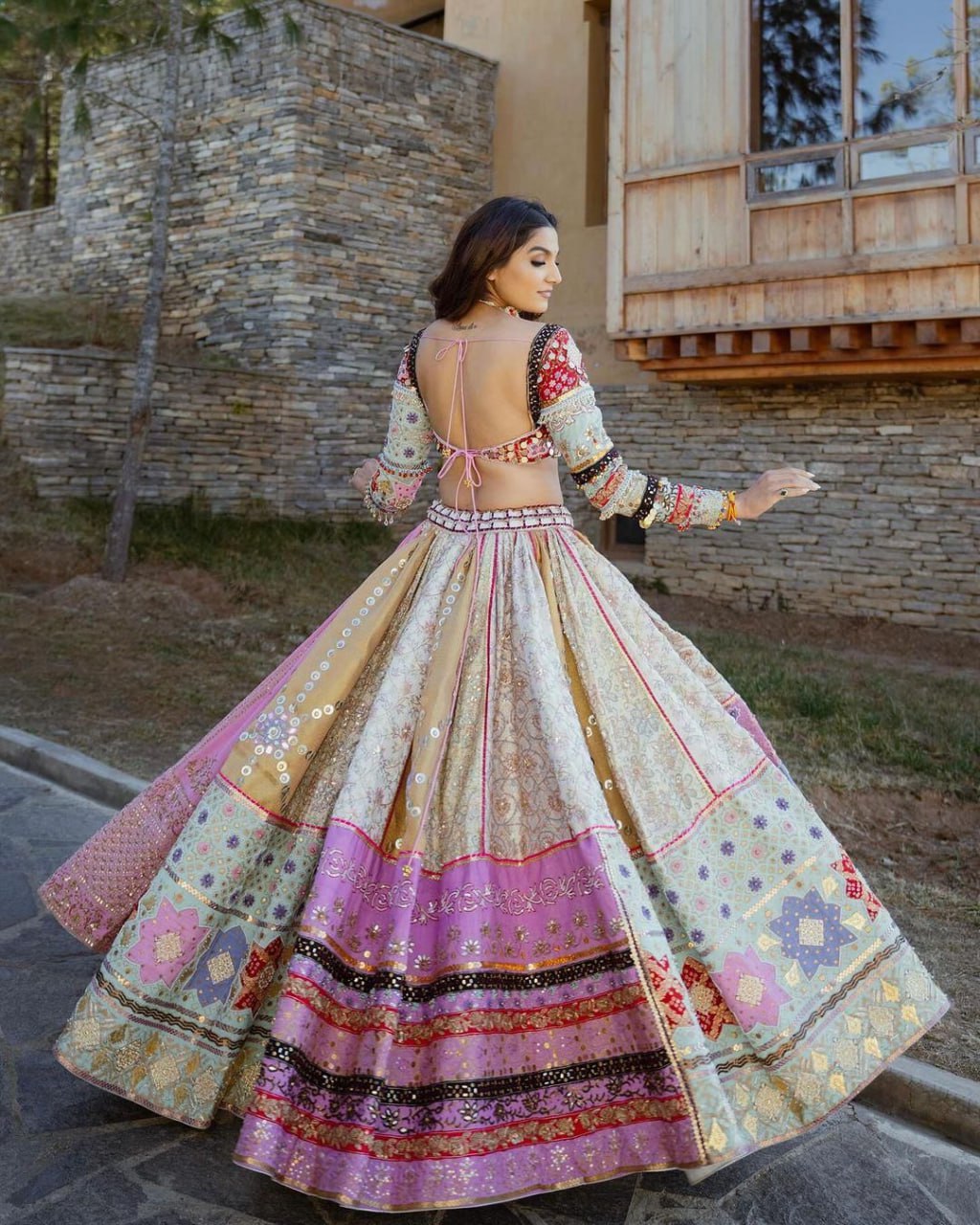 Muslin Cotton Chaniya Choli | Fancy Digital with Real Mirror Work for Traditional Wear