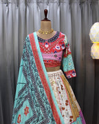 Muslin Cotton Chaniya Choli | Fancy Digital with Real Mirror Work for Traditional Wear